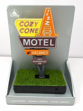 Cars Land Radiator Springs Cozy Cone Light Up Motel Sign Disney Parks Pixar NEW